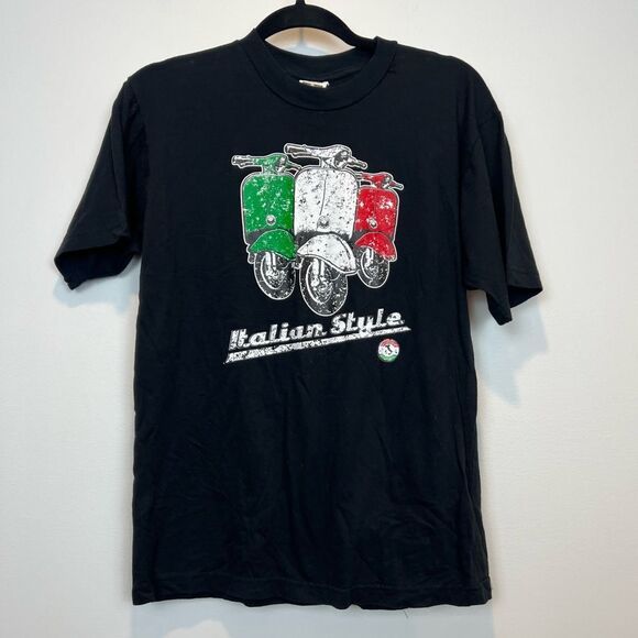 Italy Graphic Vespa Tee Made in Italy SZ M Italian Style - Picture 1 of 6